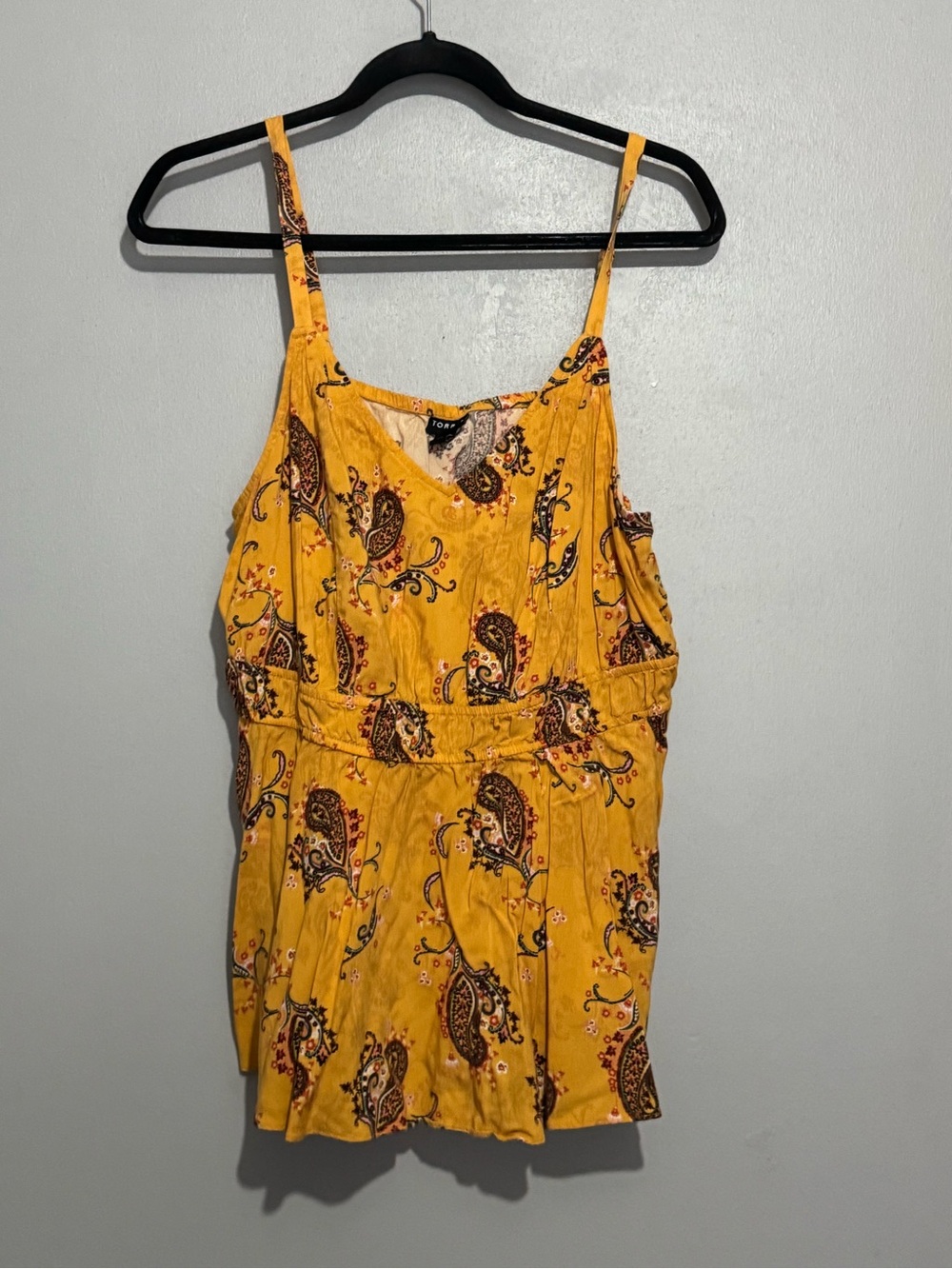 Torrid Womens Plus 1X Boho Tank Top Shirt Paisley Flowy Rustic Ajustable Strap